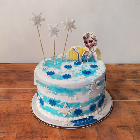 2D Elsa Theme Cake - Crave by Leena