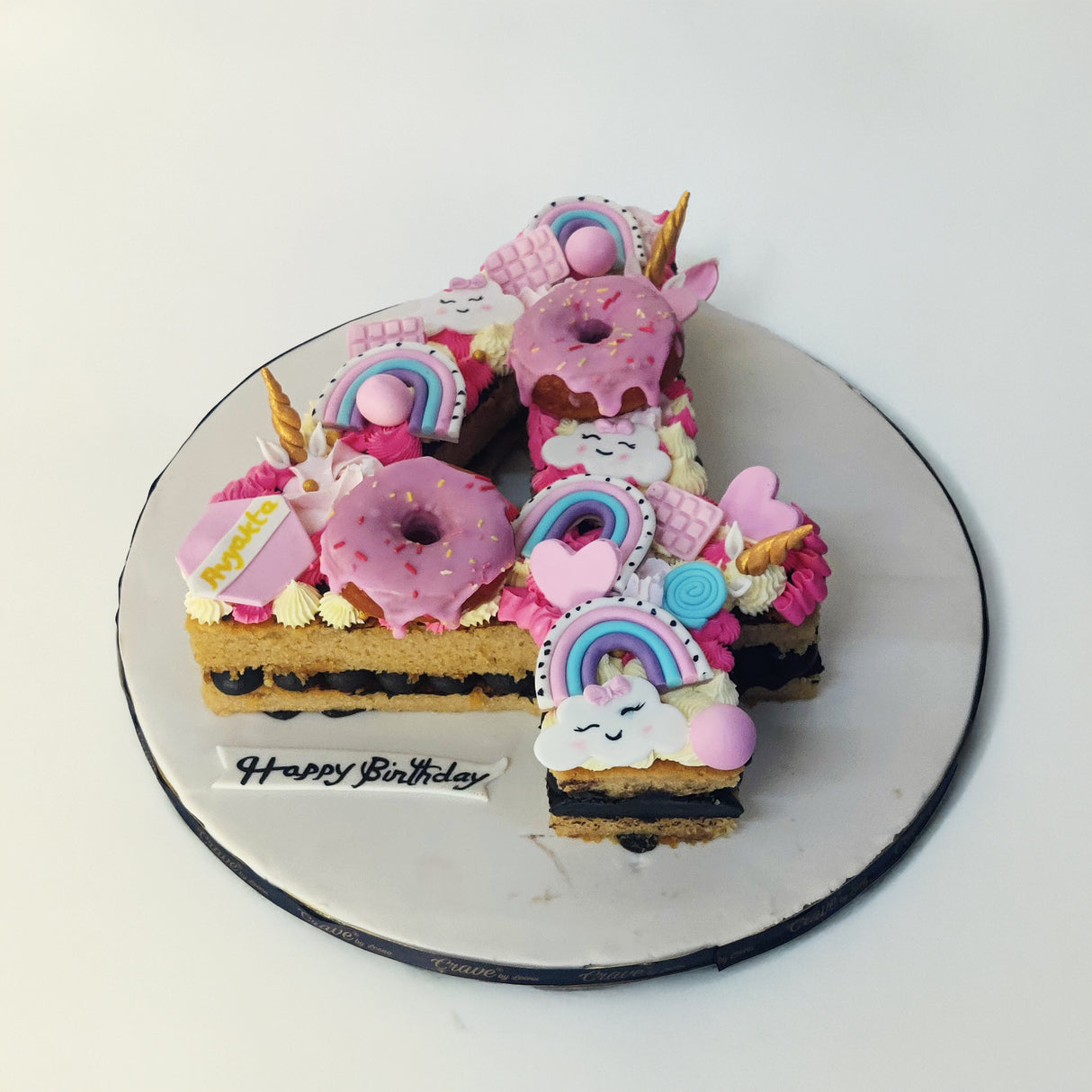 4 number Unicorn cake - Crave by Leena