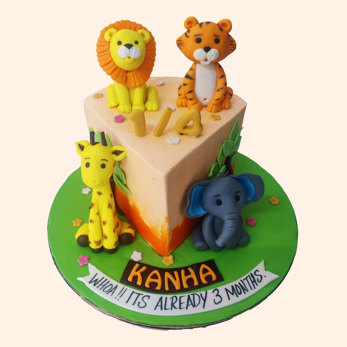Animals at Sunset Quarter Cake - Crave by Leena