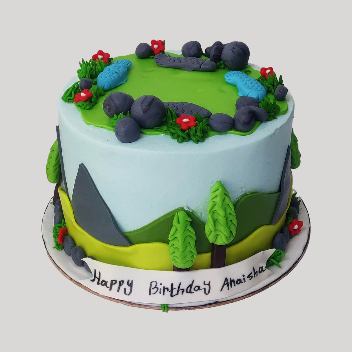 Beautiful Landscape cake - Crave by Leena