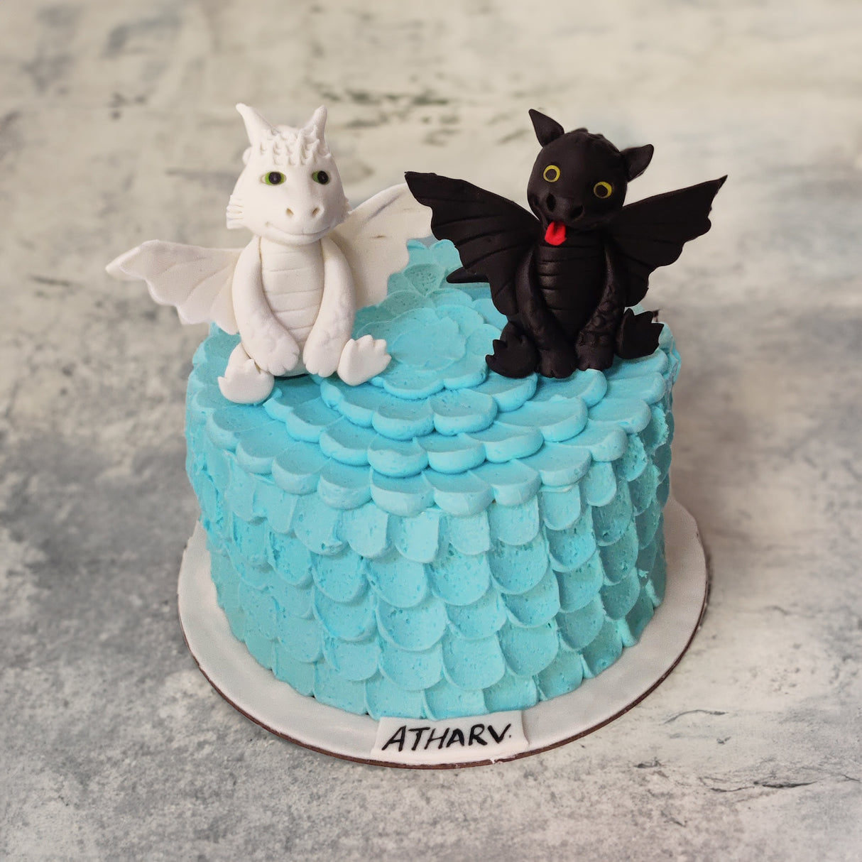 Blue Scale Dragon Cake! - Crave by Leena