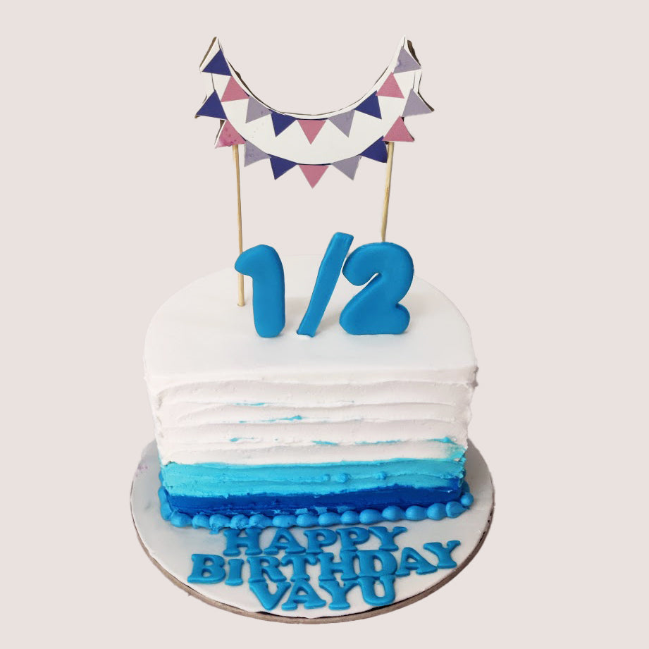 Blue and White Half cake - Crave by Leena