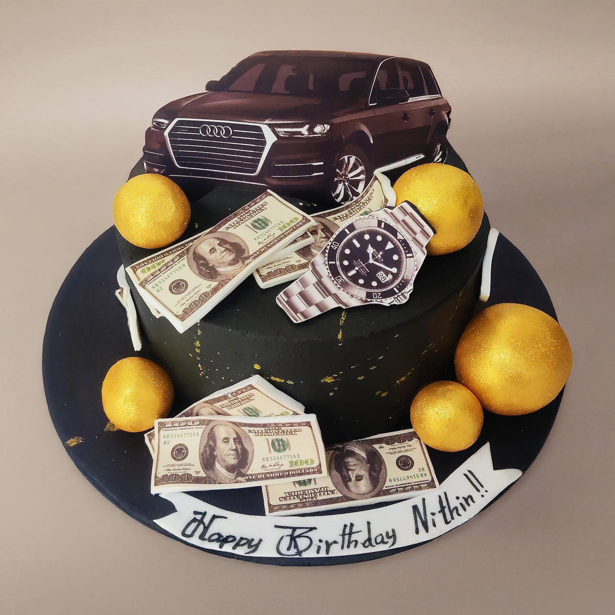 Cars & Currency Cake - Crave by Leena