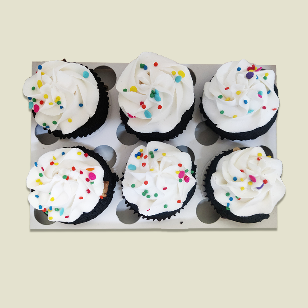 Colorful Sprinkle Cupcakes with Filling Inside - Crave by Leena