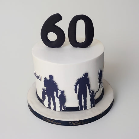 Dad Grandpa silhouette cake - Crave by Leena