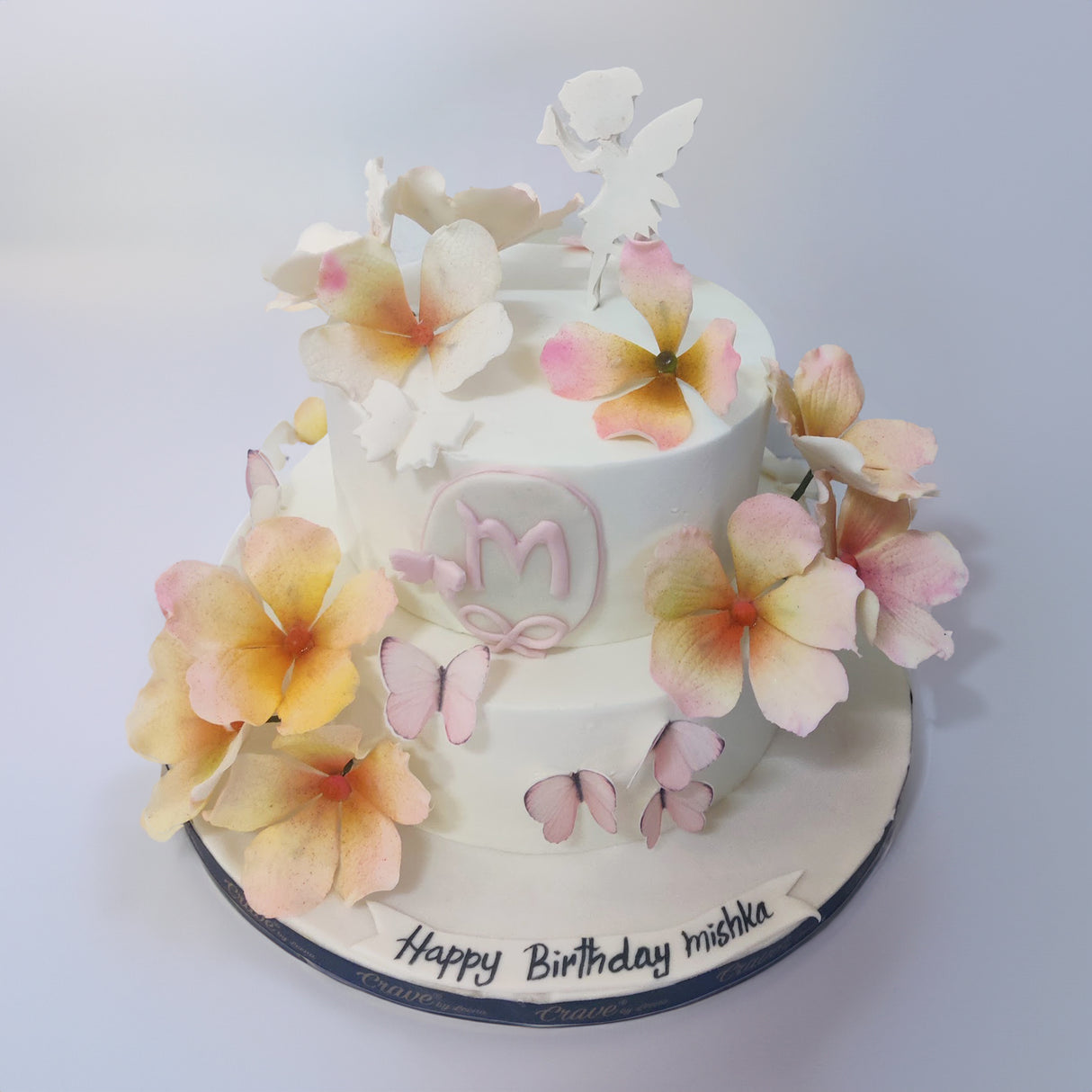Enchanting Floral Butterfly Cake - Crave by Leena