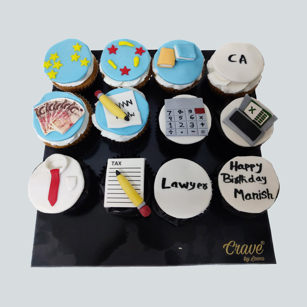 CA & Lawyer cupcakes - Crave by Leena