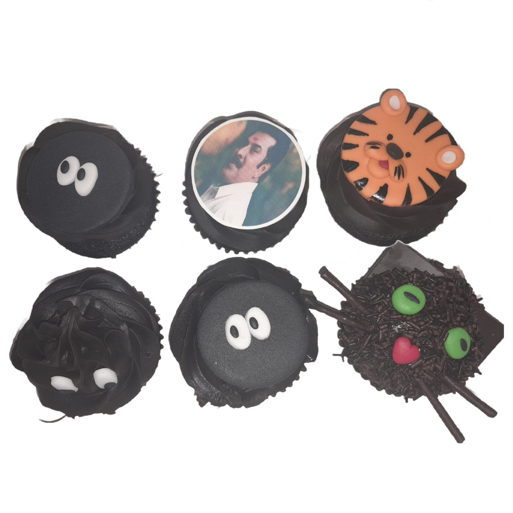 Chocolate cupcake with edible print (Box of 6) - Crave by Leena