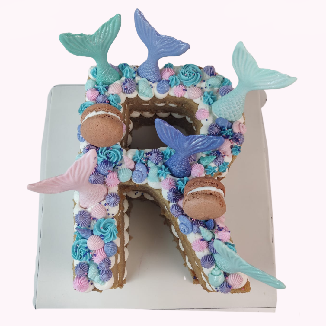 R shaped cake - Crave by Leena