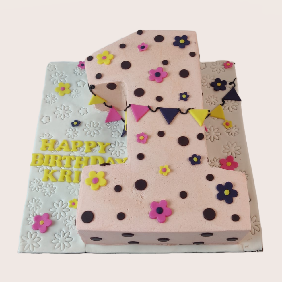 Number 1 Shape Cake - Crave by Leena