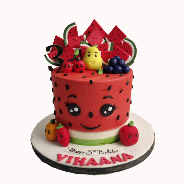 Watermelon Cream Cake - Crave by Leena