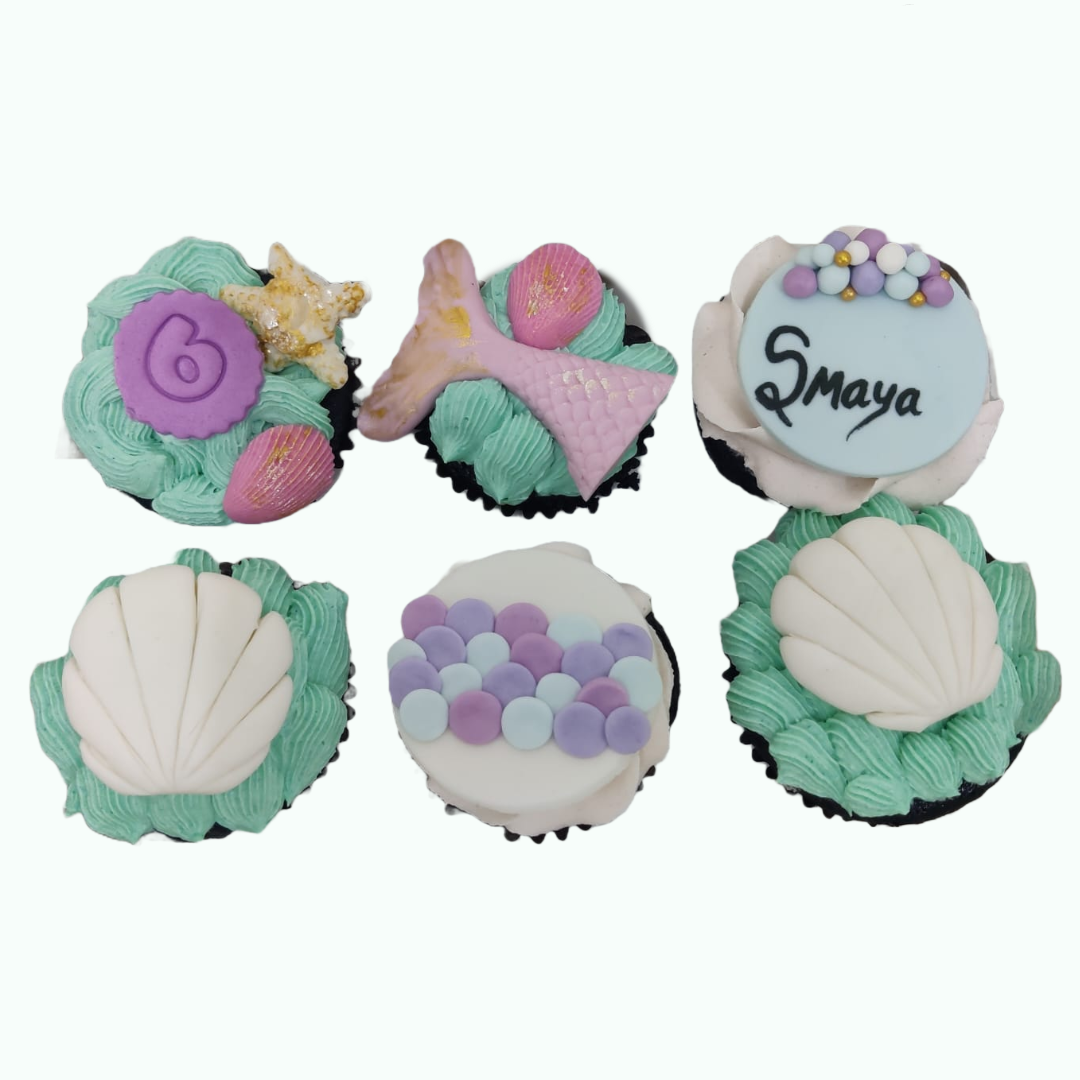 Mermaid land cupcake (Box of 6) - Crave by Leena