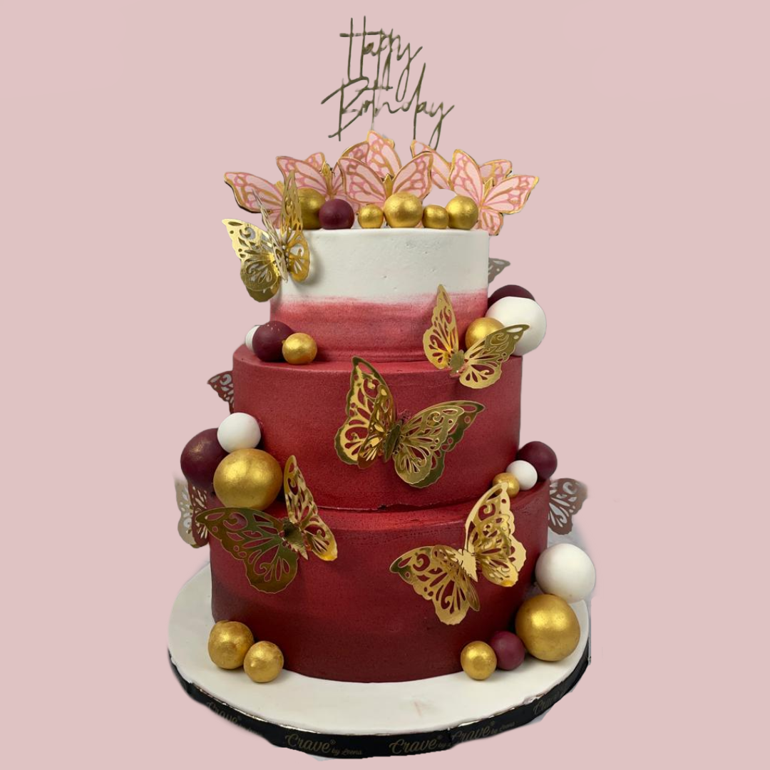 Maroon land Bfly - Crave by Leena