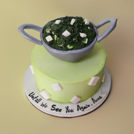 Palak Paneer Theme Cake - Crave by Leena