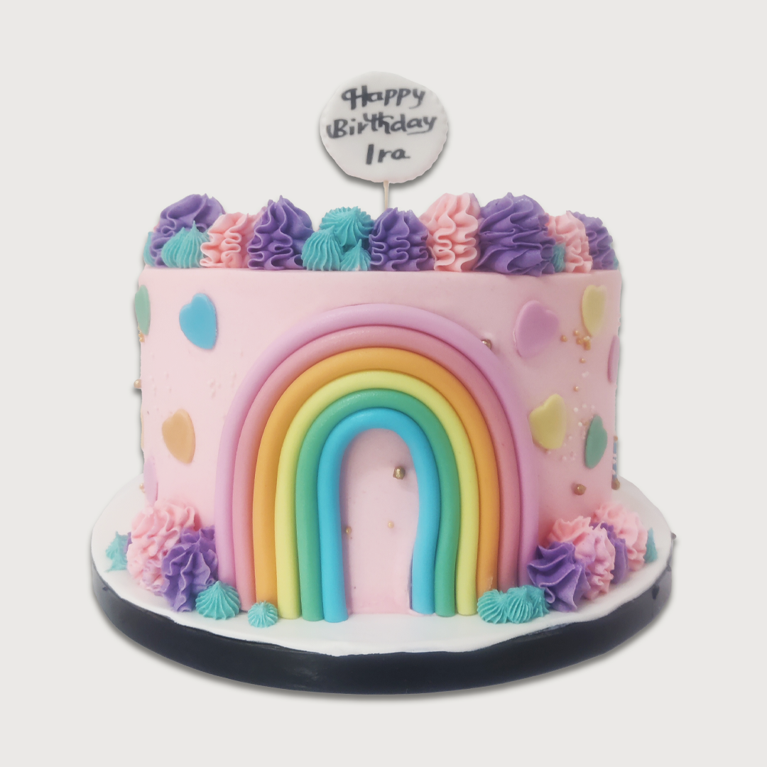 Pink Hearty Rainbow