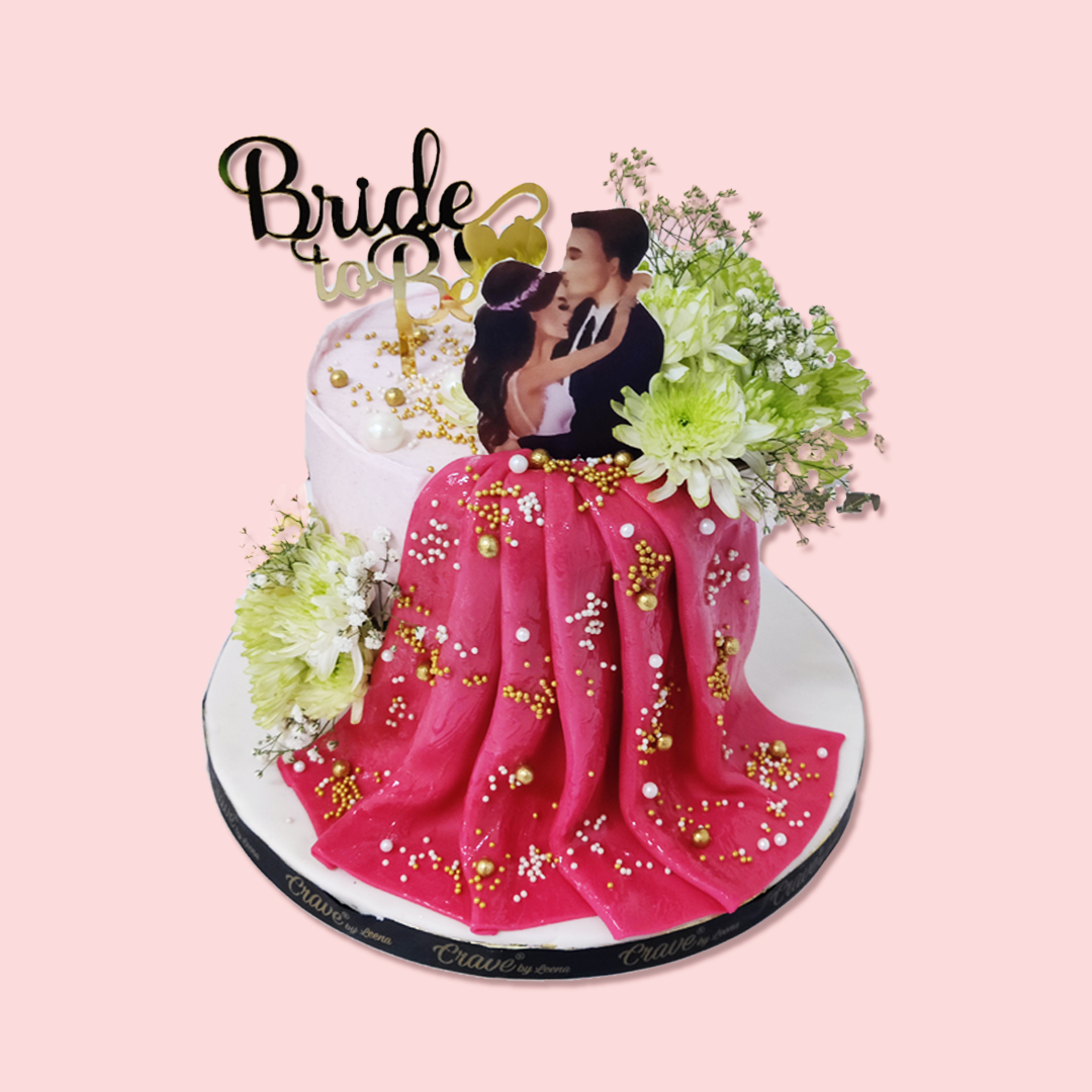 Pinkish bridal Cake - Crave by Leena