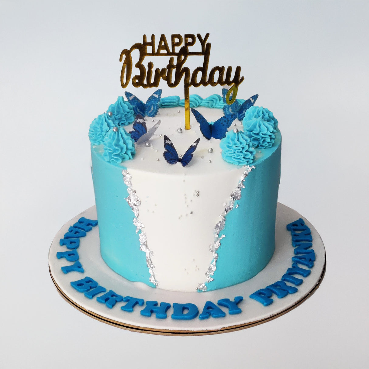 Rainbow Blue Cake - Crave by Leena