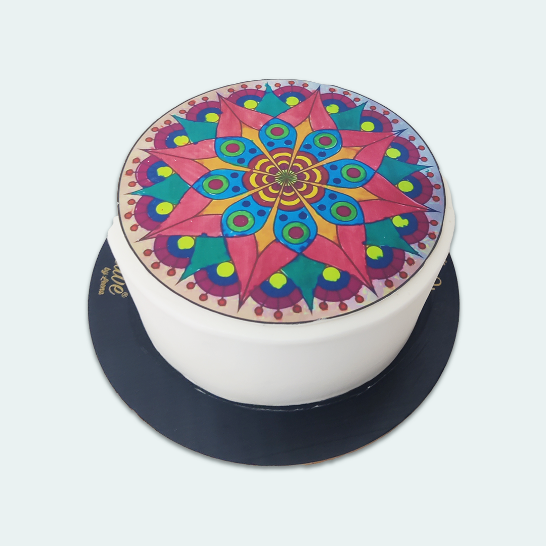 Rangoli Photo Cake - Crave by Leena