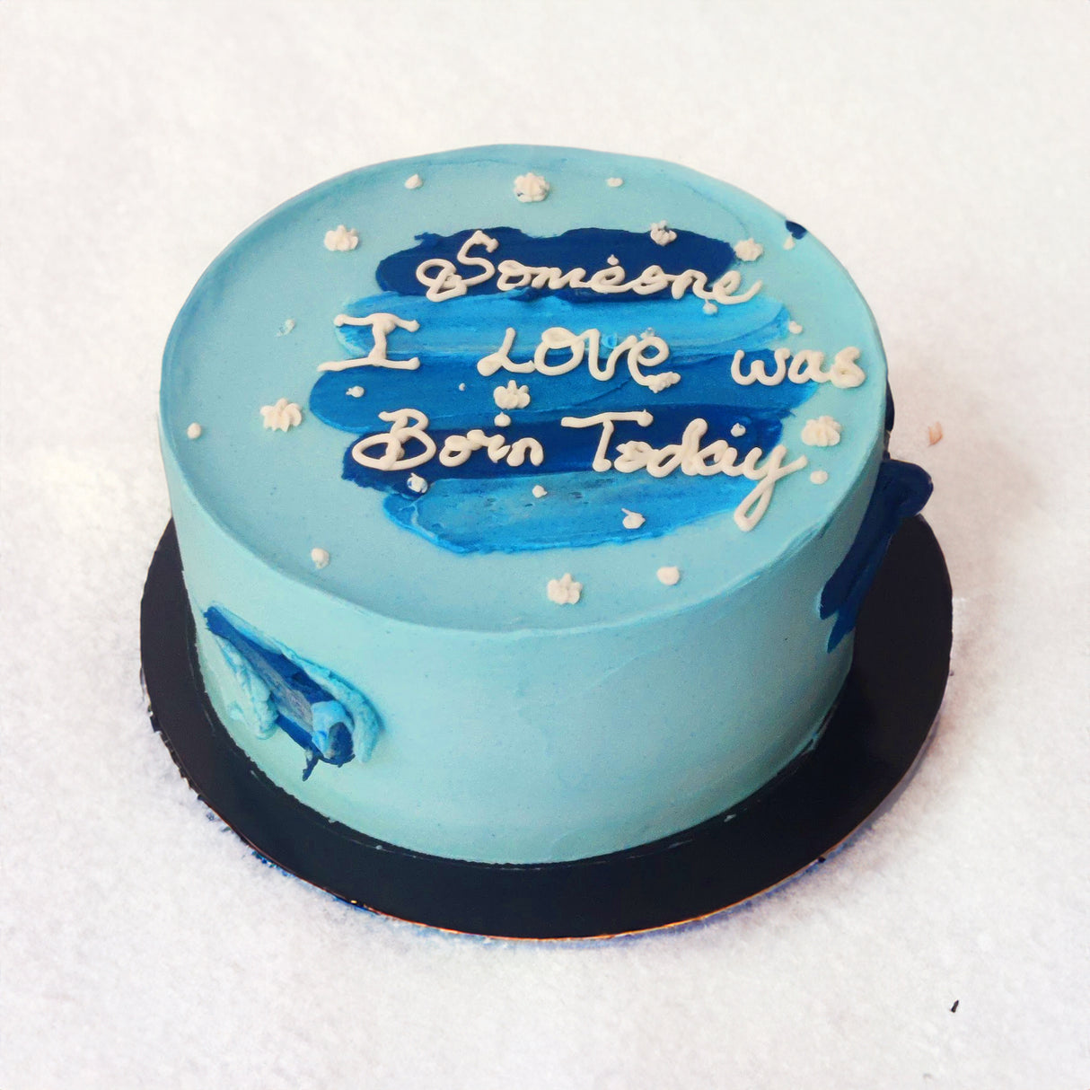 Shiny Blue Cake - Crave by Leena