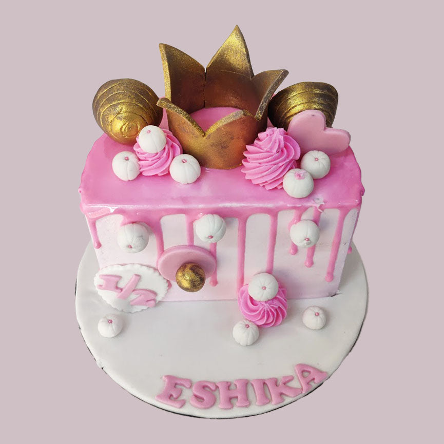 The Pink Crown Half Cake - Crave by Leena