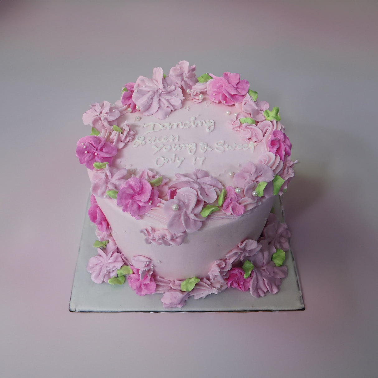 The Pastel Pink Floral cake - Crave by Leena