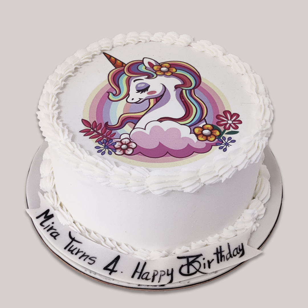 Unicorn Photo Cake - Crave by Leena