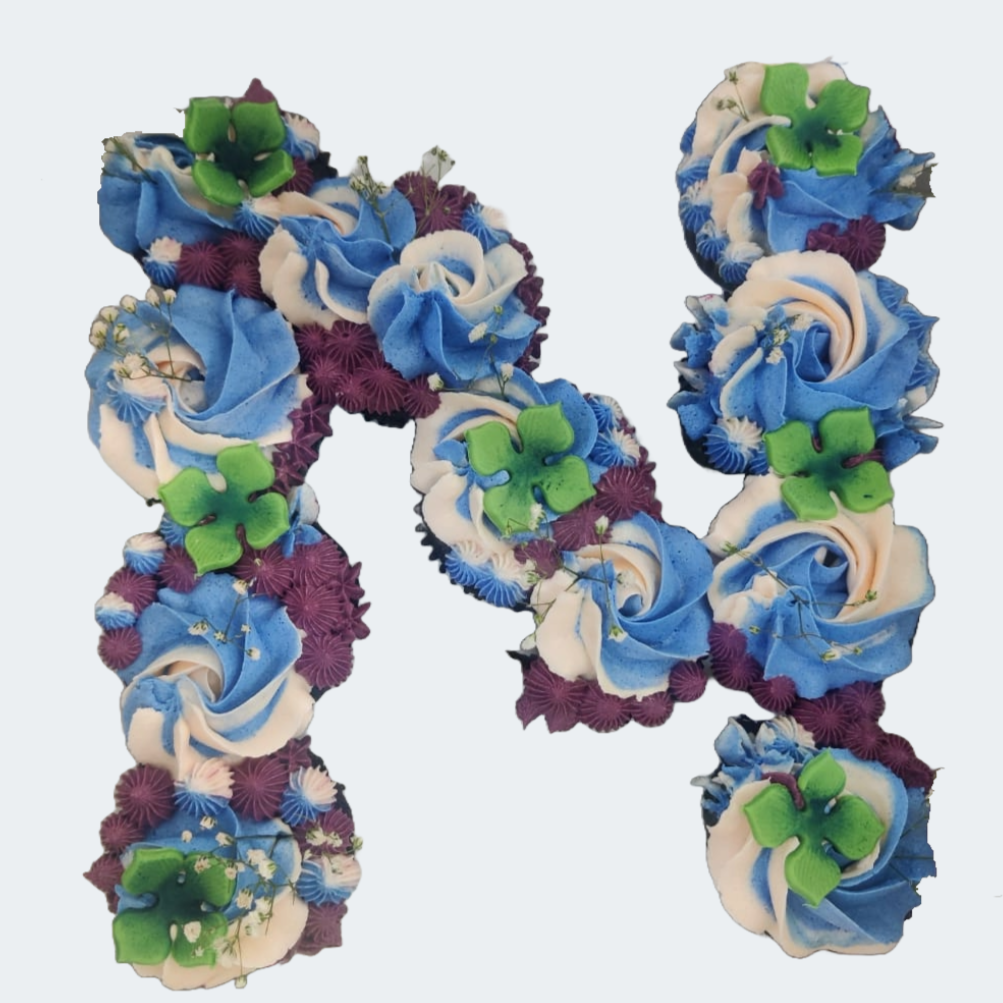 N shaped Cupcakes - Crave by Leena