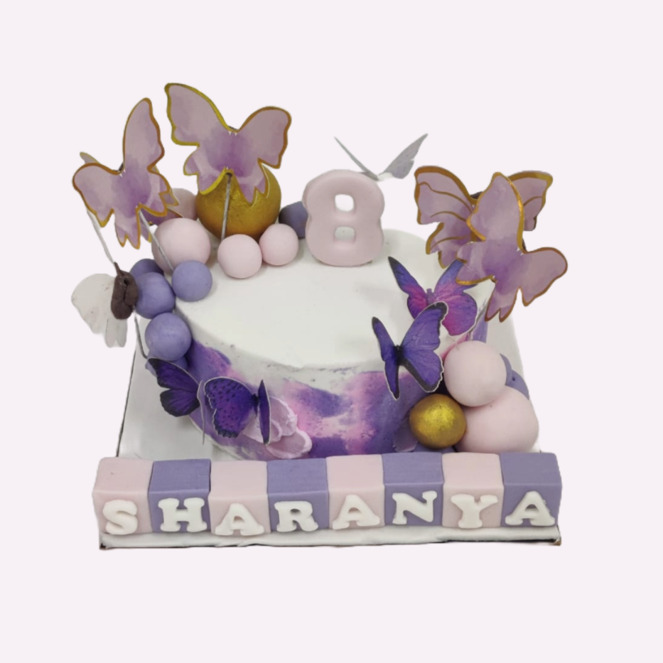 Palette Knife Butterfly Cake - Crave by Leena