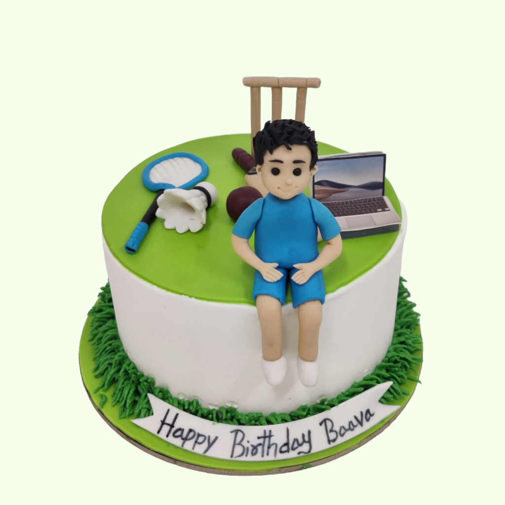 Badminton Cricket Cake - Crave by Leena