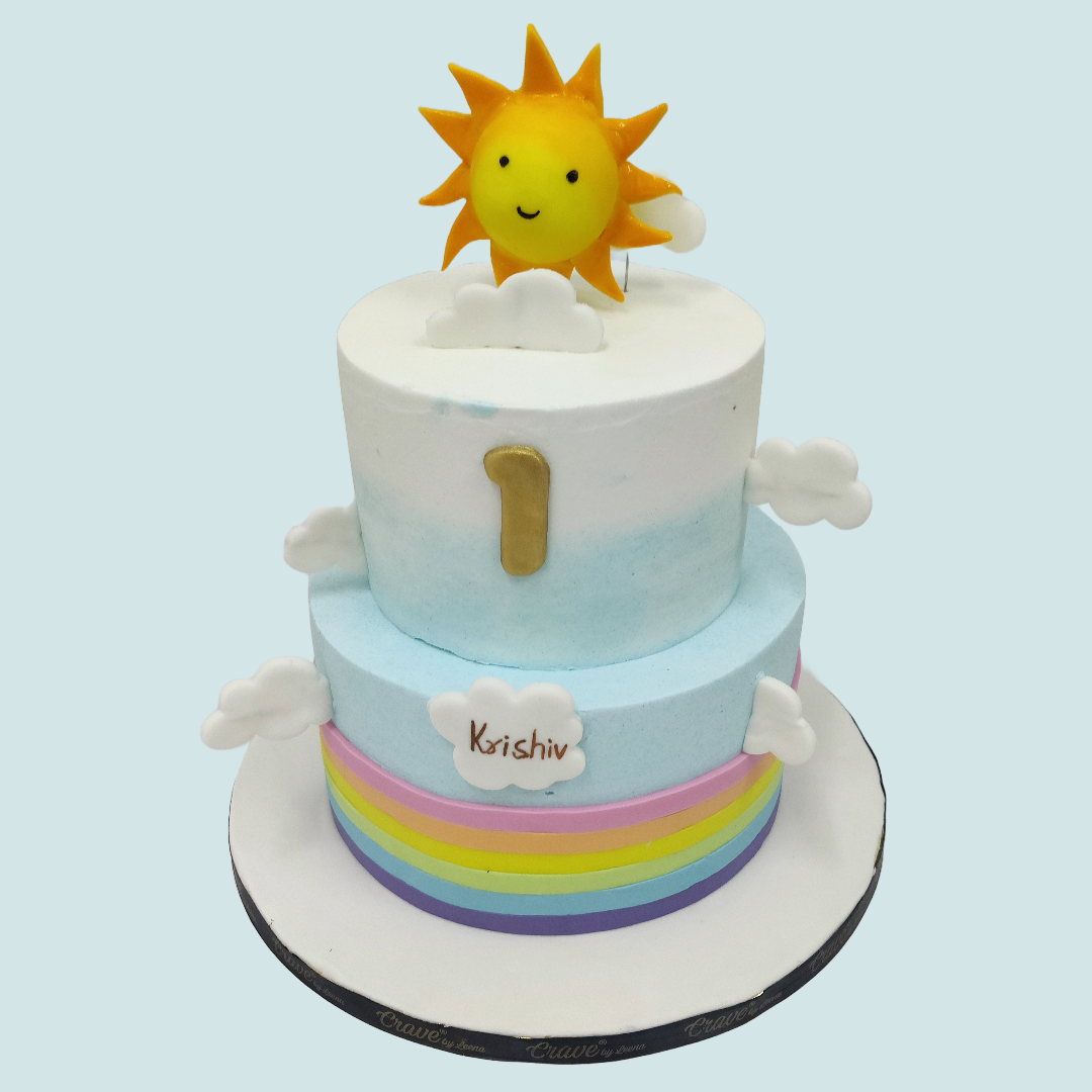 4 KG,2 tier CT Sun & Rainbow - Crave by Leena