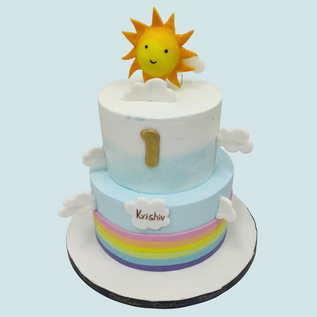 4 KG,2 tier CT Sun & Rainbow - Crave by Leena
