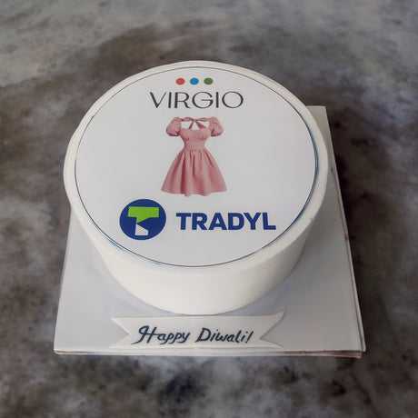 Virgio X Tradyl logo cake - Crave by Leena