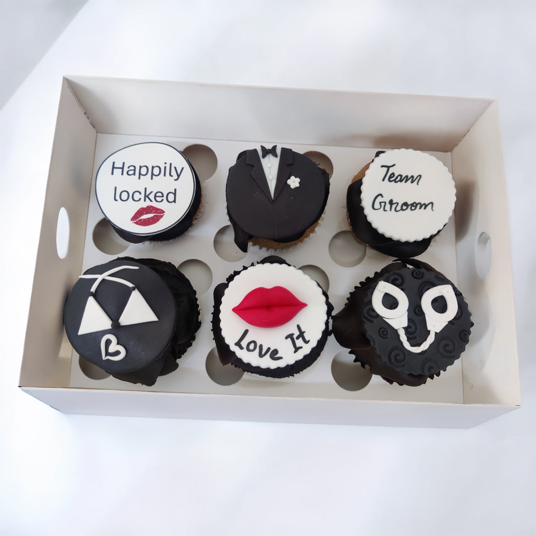 White & Black Kinky Theme Cupcakes - Crave by Leena