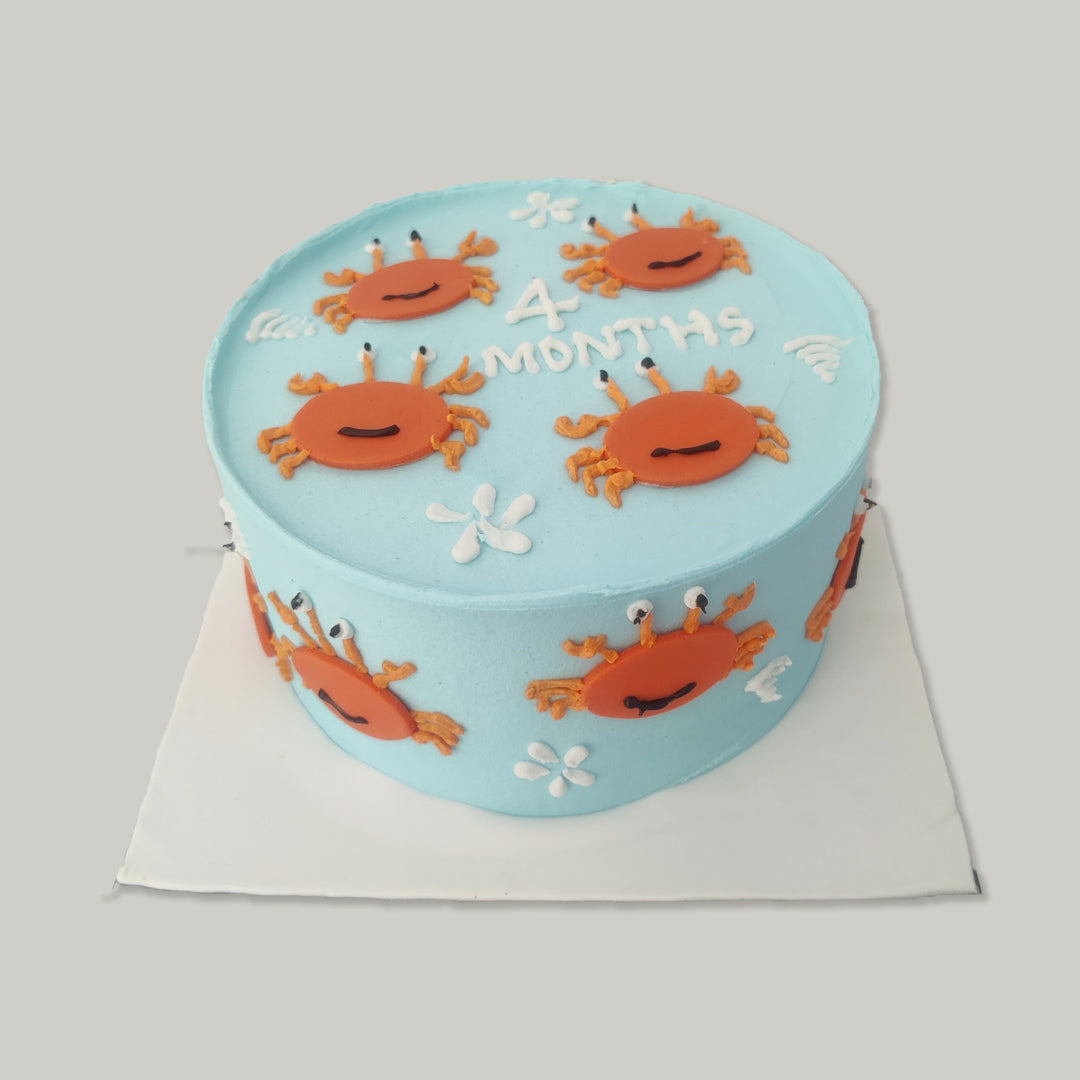 Buttercream Crab Theme Cake - Crave by Leena