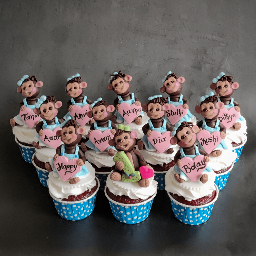 Cute Monkey Cupcakes - Crave by Leena