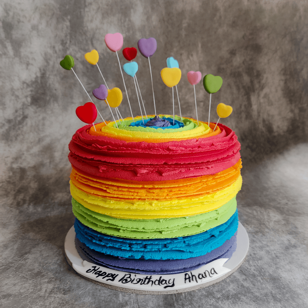 Ruffled Rainbow Cake - Crave by Leena