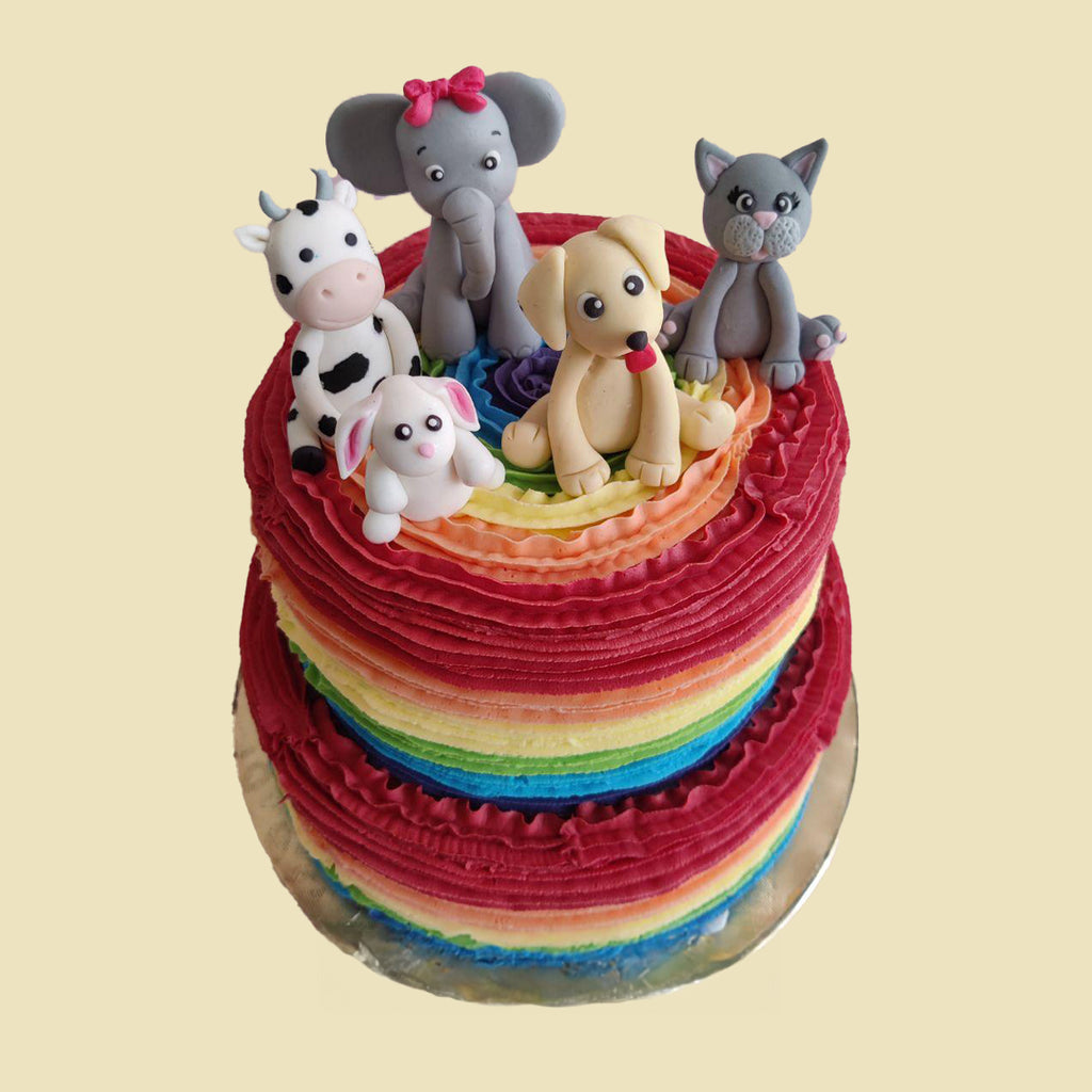 The Animals Ruffled Cake. - Crave by Leena