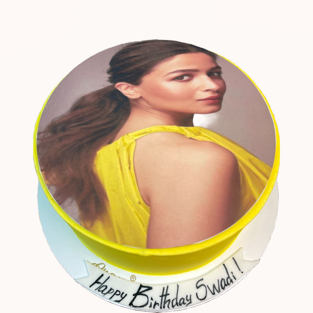 Alia Bhatt, Edible print cake - Crave by Leena