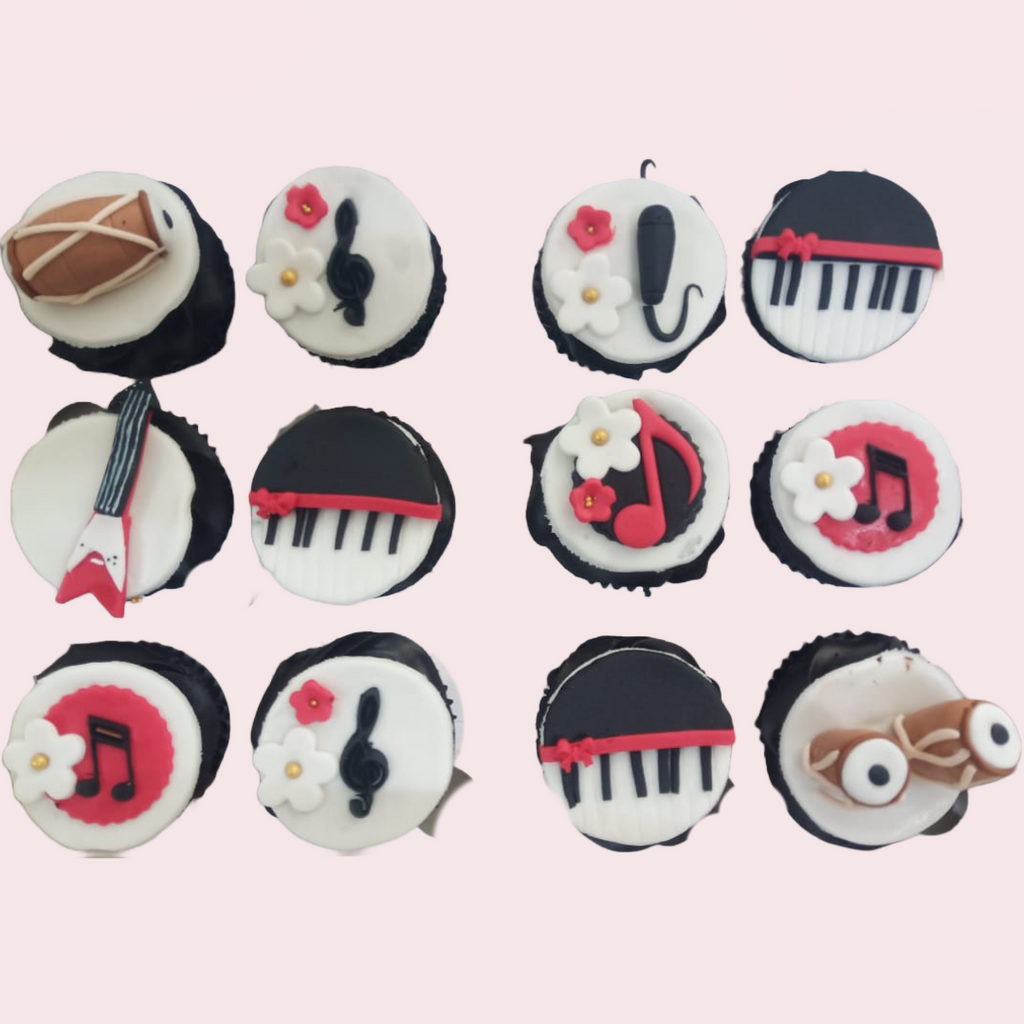 Music love Cupcakes(Box of 12 ) - Crave by Leena