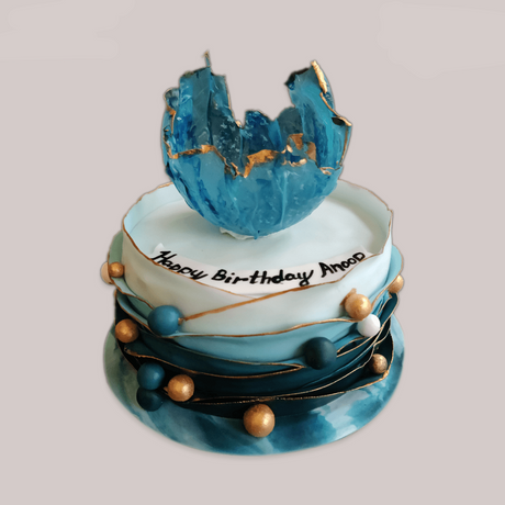 Blue & Gold Ruffled Beauty - Crave