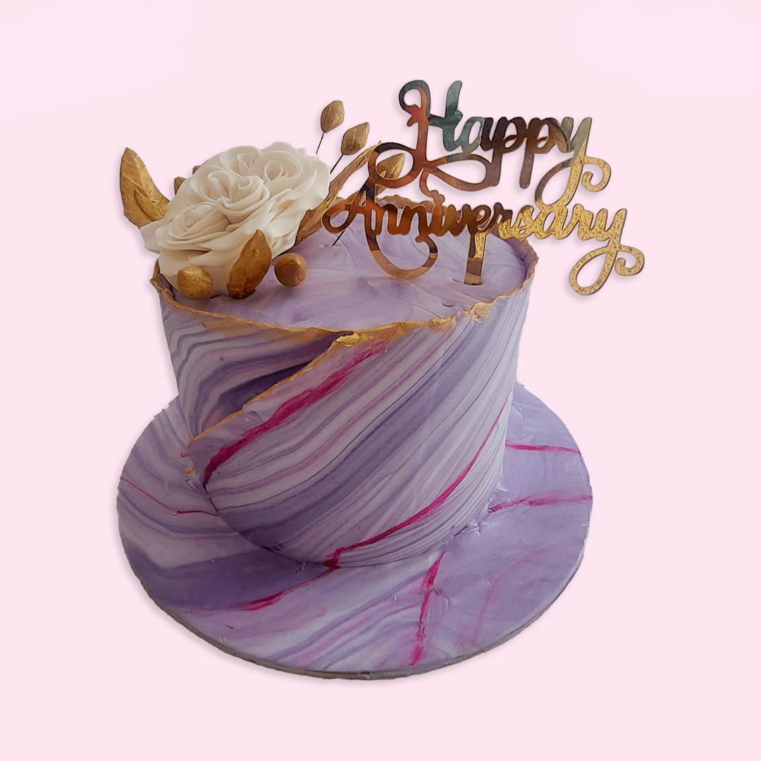 Marbled Floral with Topper - Crave