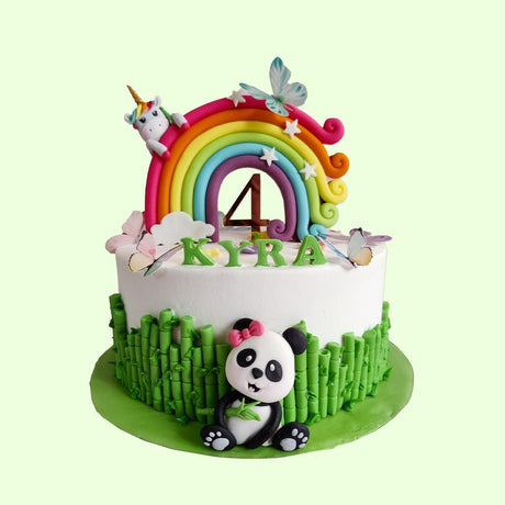 The Panda Rainbow Unicorn Cake - Crave by Leena