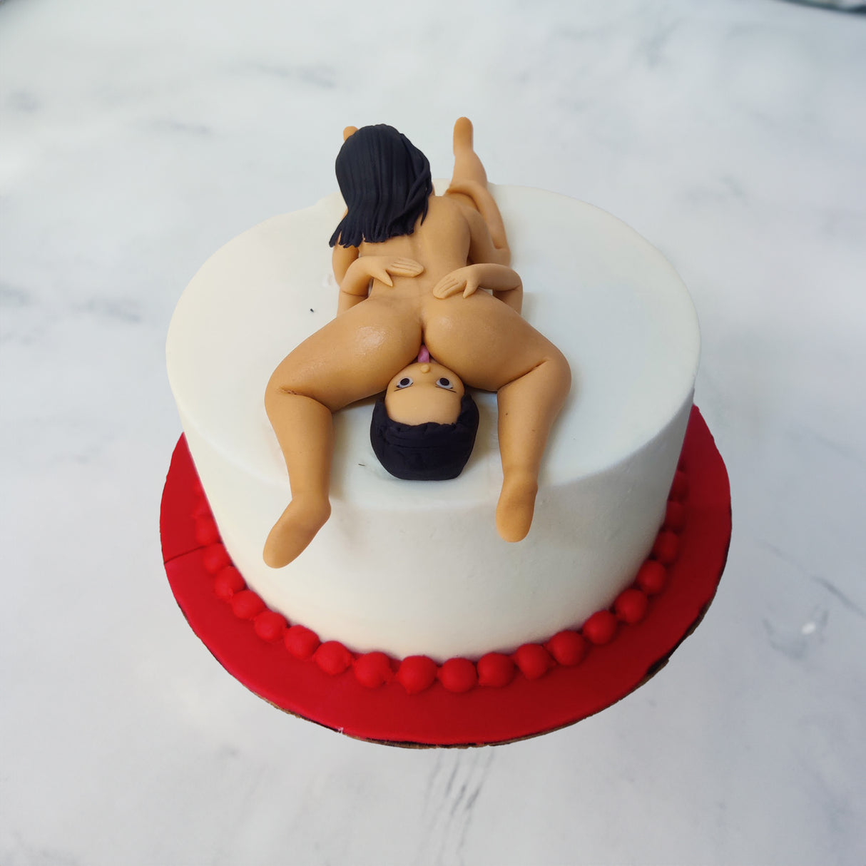 Romantic Couple-Themed 69 Cake