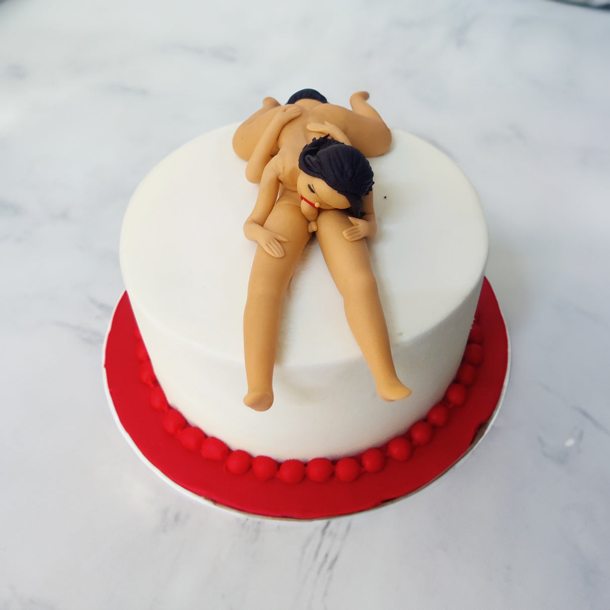 Romantic Couple-Themed 69 Cake