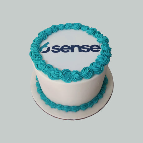 6 Sense Company logo cake - Crave by Leena