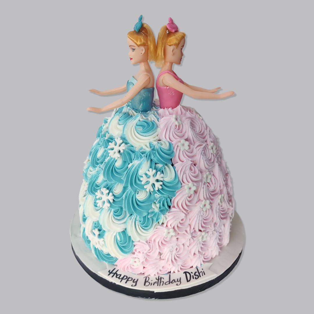 Barbie x Elsa Gown Cake