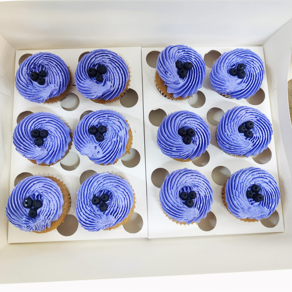 Box of 36 Berries & Lavender Frosting Cupcakes - Crave by Leena