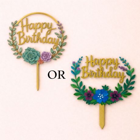 Happy Birthday Cake Toppers - Crave by Leena