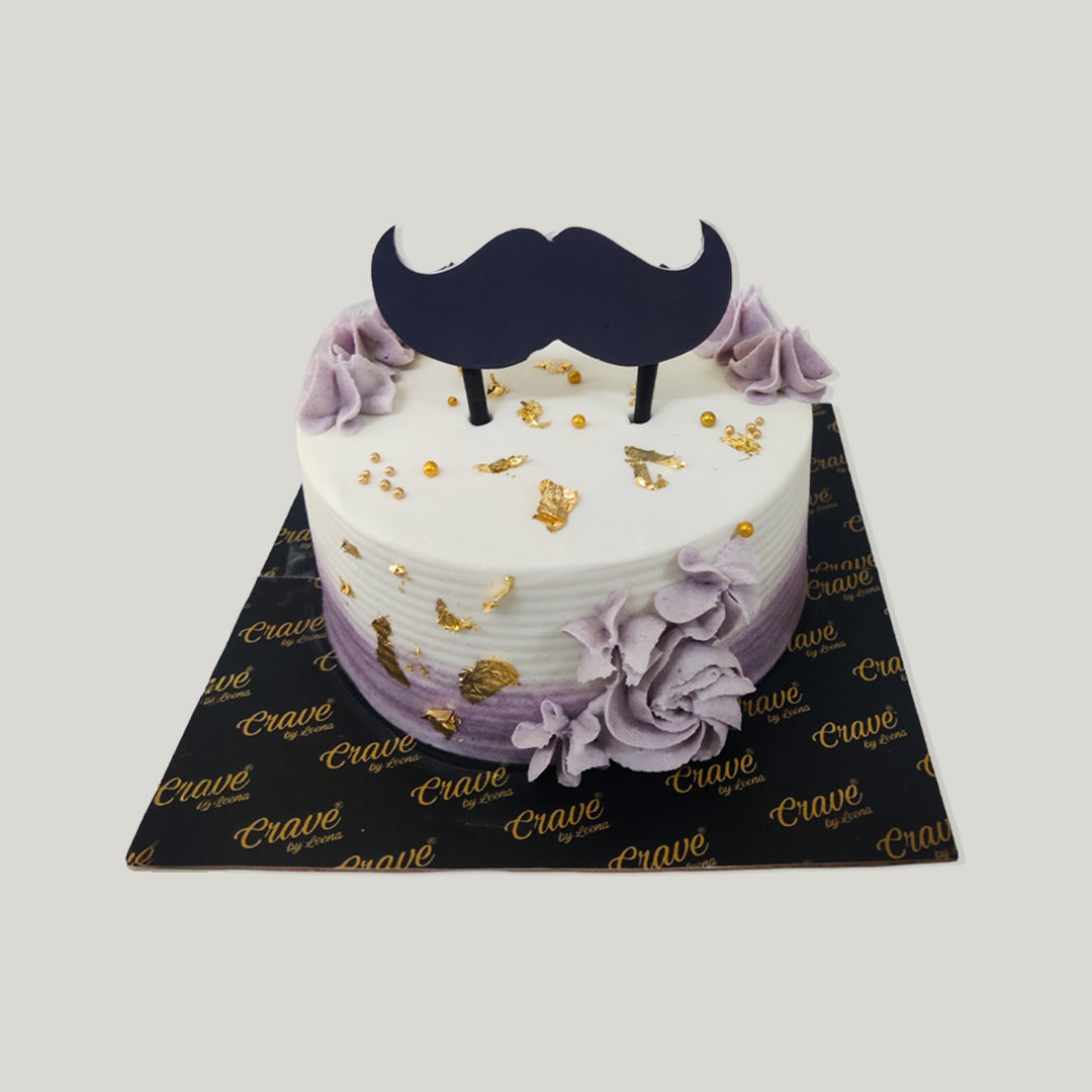 Bold Moustache Theme Cake