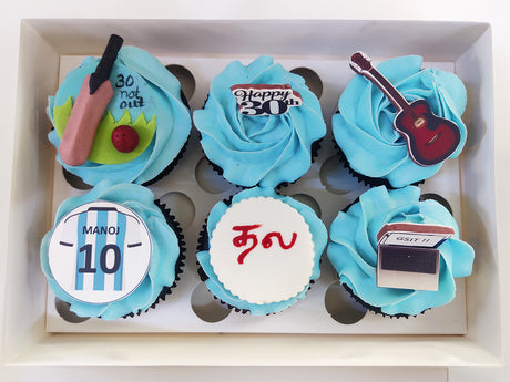 Chocolate Cupcakes with Pastel Blue Buttercream - Crave by Leena
